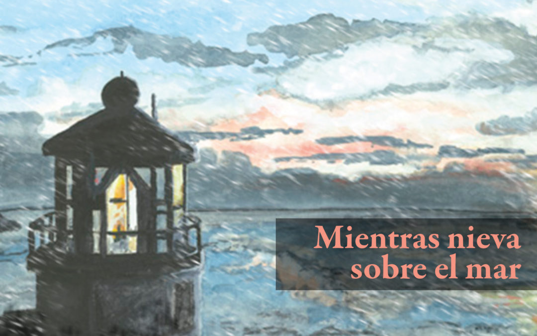 Mientras nieva sobre el mar