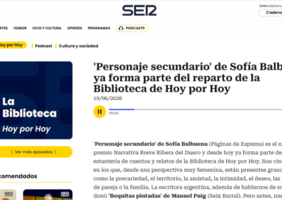 Sofía Balbuena en La Biblioteca de Hoy por Hoy