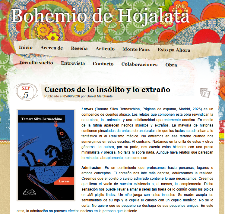 Bohemio de Hojalata reseña Larvas