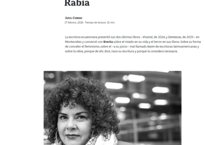 Brecha entrevista a María Fernanda Ampuero