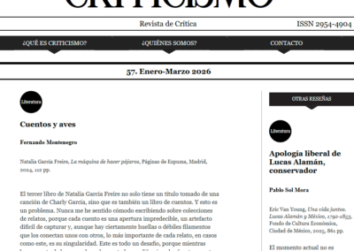 Criticismo reseña La máquina de hacer pájaros