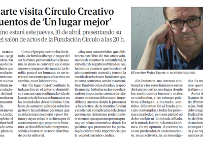 Pedro Ugarte en El Correo de Burgos