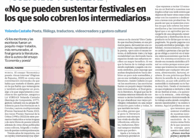 La Verdad de Murcia entrevista a Yolanda Castaño