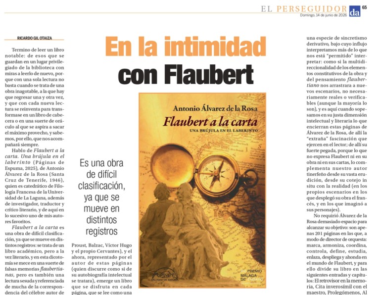 Flaubert a la carta en el suplemento El Perseguidor