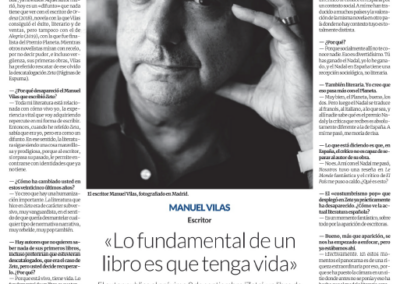 El Correo Gallego entrevista a Manuel Vilas