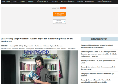 Cine y Literatura entrevista a Diego Garrido