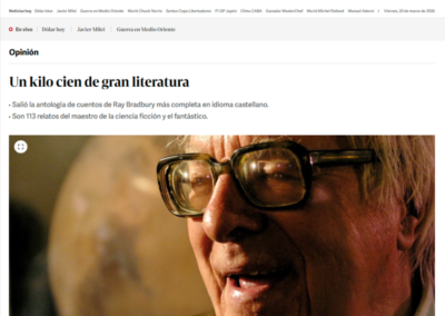 Los Cuentos de Bradbury en Diario Clarín