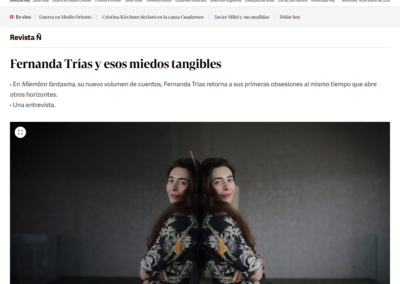 Revista Ñ de Clarín entrevista a Fernanda Trías