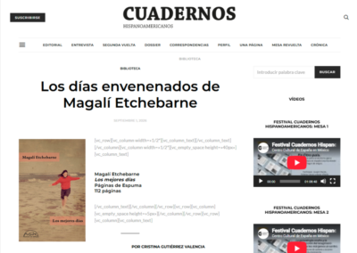 Cuadernos Hispanoamericanos reseña Los mejores días