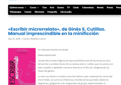 Culturamas reseña el manual Escribir microrrelato