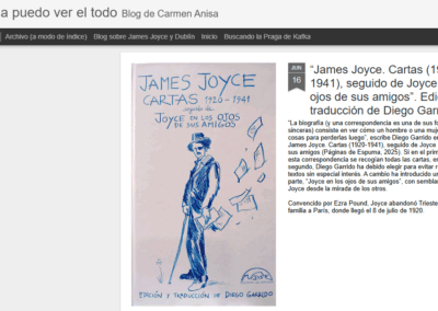 De nada puedo ver el todo reseña las Cartas de Joyce
