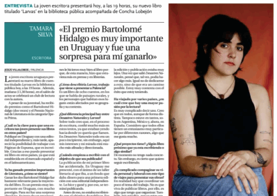 Diario Palentino entrevista a Tamara Silva Bernaschina