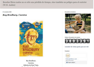 Encuentros de Lecturas reseña los Cuentos de Bradbury