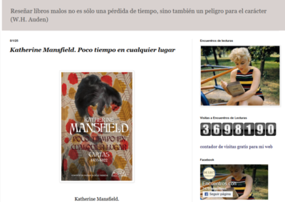 Las Cartas de Mansfield en Encuentros de Lecturas