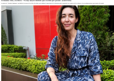 El Correo de Perú entrevista a Fernanda Trías