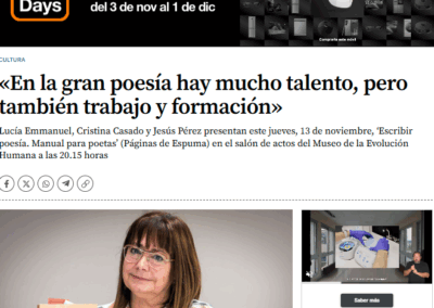 El manual Escribir poesía en El Correo de Burgos