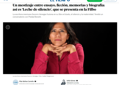 El Tiempo entrevista a Socorro Venegas