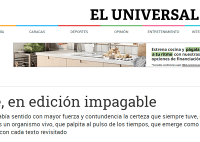Los Cuentos de Poe en El Universal de Venezuela