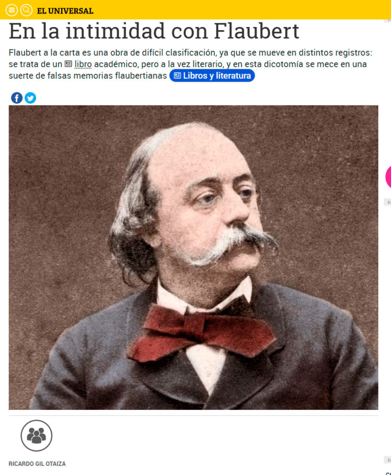 El Universal reseña Flaubert a la carta