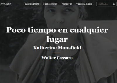Las cartas de Mansfield en El Diletante