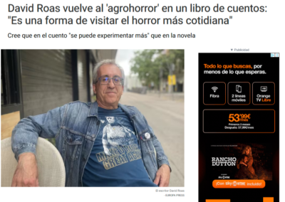 Europa Press entrevista a David Roas