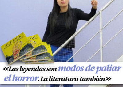 Alegría y Margarita García Robayo en Clarín