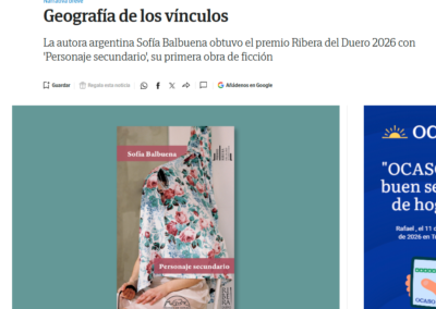 El Diario Montañés reseña Personaje secundario