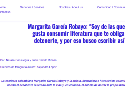 La Cova entrevista a Margarita García Robayo