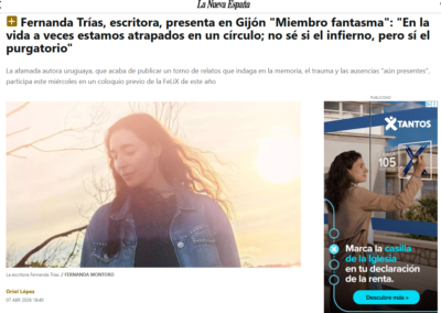 La Nueva España entrevista a Fernanda Trías