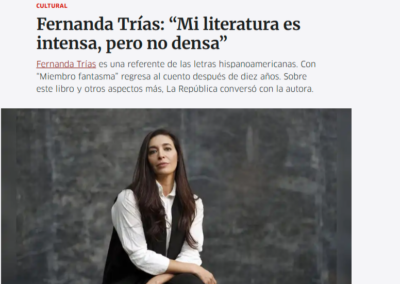 La República entrevista a Fernanda Trías