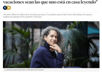 La Vanguardia entrevista a Katya Adaui