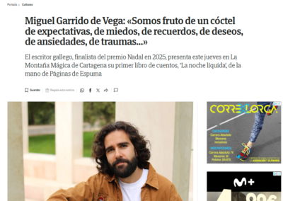 La Verdad de Murcia entrevista a Miguel Garrido de Vega