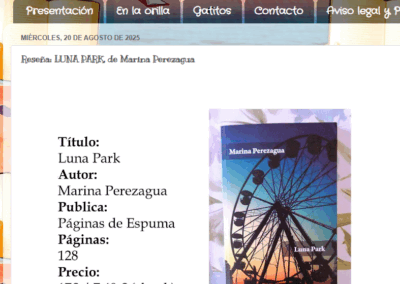 La Orilla de las Letras reseña Luna Park
