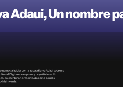 Literatus entrevista a Katya Adaui