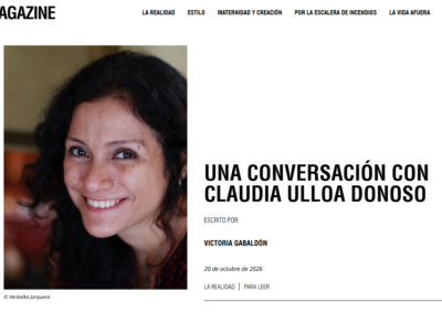 MaMagazine entrevista a Claudia Ulloa Donoso