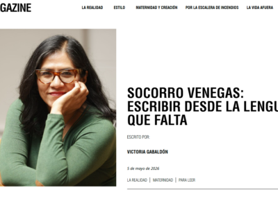MaMagazine entrevista a Socorro Venegas