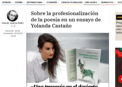 Mundiario reseña Economía y poesía: rimas internas