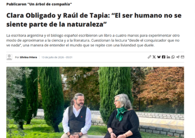Página 12 entrevista a Clara Obligado y Raúl de Tapia