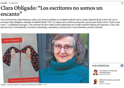 Perfil entrevista a Clara Obligado