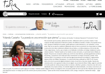 Revista Turia entrevista a Yolanda Castaño