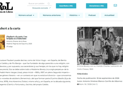 Revista de Libros reseña Flaubert a la carta