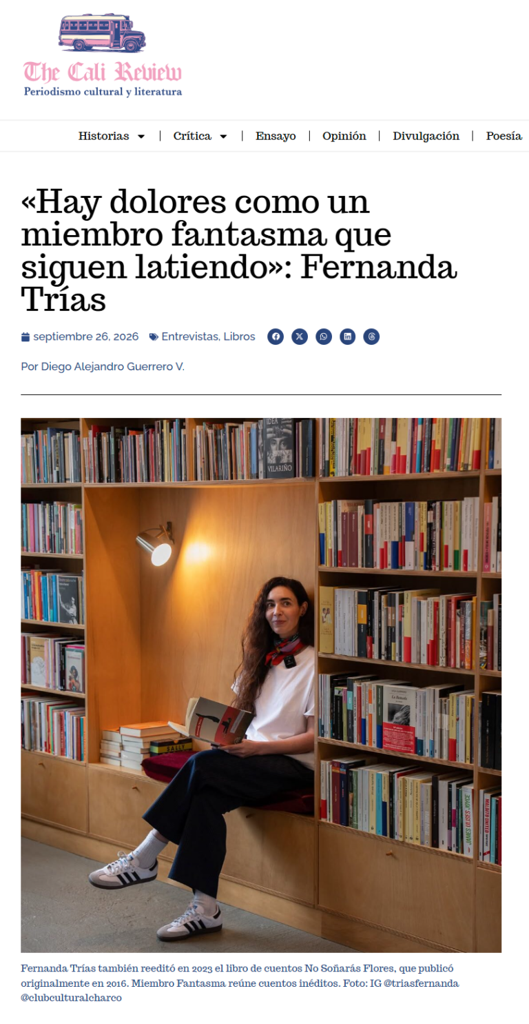 The Cali Review entrevista a Fernanda Trías