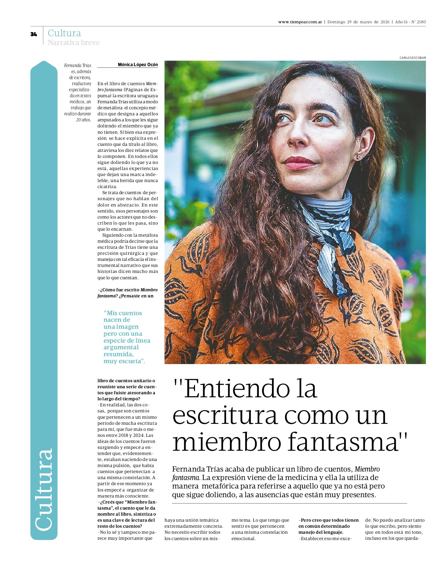 Tiempo Argentino entrevista a Fernanda Trías