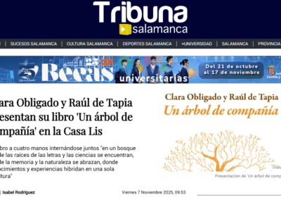 Tribuna de Salamanca entrevista a Raúl de Tapia y Clara Obligado