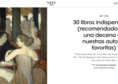 Vogue España recomienda El miedo terrible de ser un animal