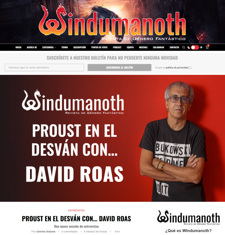 Entrevista a David Roas en revista Windumanoth