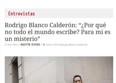 Zenda entrevista a Rodrigo Blanco Calderón